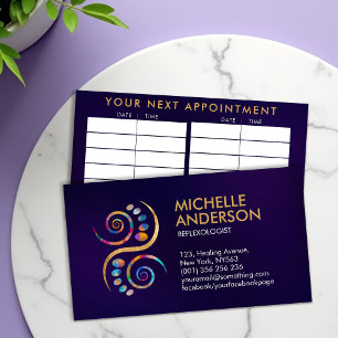 Reflexologie - Farbiges Ying Yang-Symbol Visitenkarte