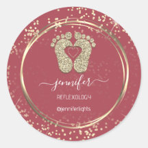 Reflexologie Herzinfarkt Rose Gold Confetti