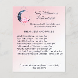 Reflexologie Rosa Lotus Blume Business Marketing Flyer