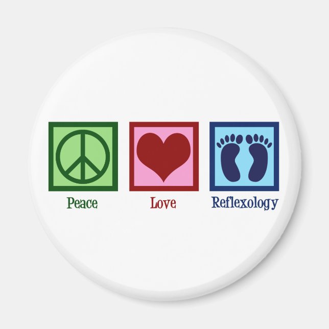 Reflexologin Peace Liebe Reflexology Foot Massage Magnet (Vorne)