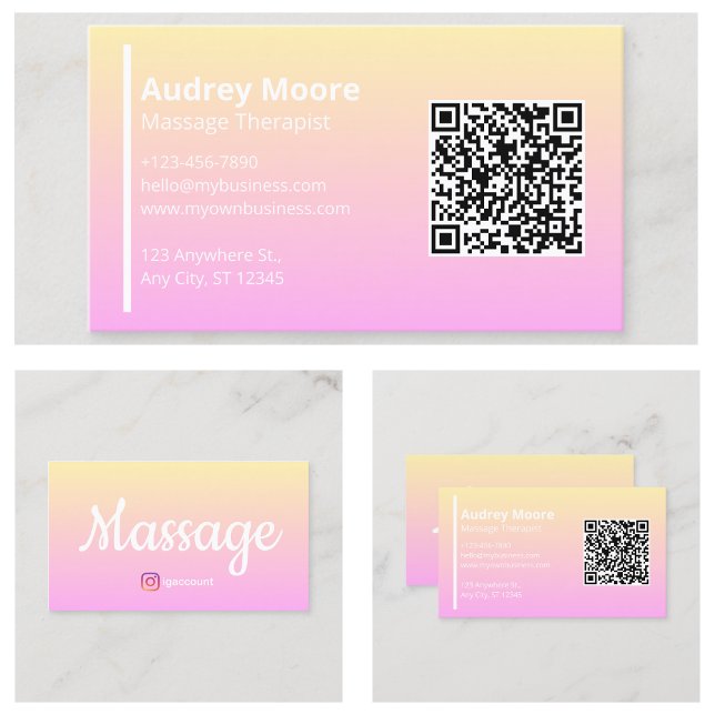 Reflexzonenmassage Chiropractic Holistic Visitenkarte (Reflexology Chiropractic Holistic Wellness Massage Business Card
)