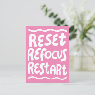 REFOCUS NEUSTARTEN FUSSBubble Letters INSPO Postkarte