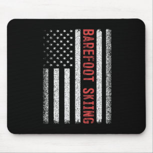 Refoot Skifahren Amerikanische Flagge 4. Juli Mousepad