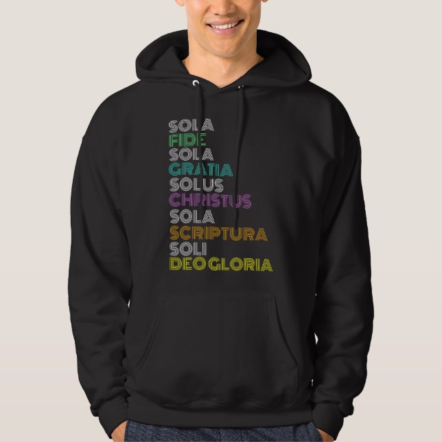 Reformed Christian Five 5 Solas Reformation Day Ch Hoodie (Vorderseite)