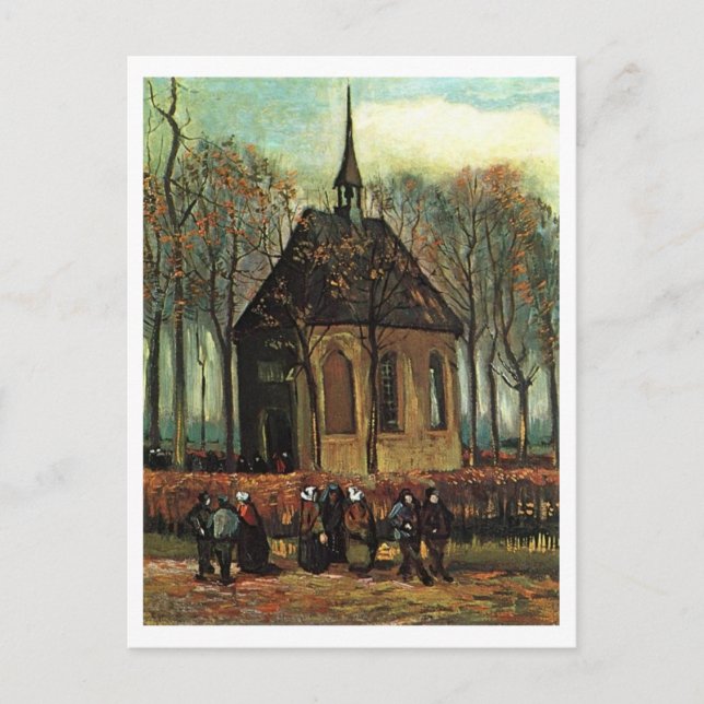 Reformierte Kirche in Nuenen, Van Gogh Postkarte (Vorderseite)