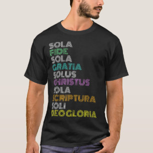 Reformierter Christlicher 5-Solas-Reformationstag T-Shirt