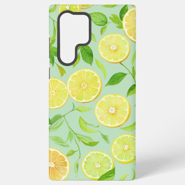 Refreshing Lemon Botanical Phone Case Samsung Galaxy Hülle (Rückseite)