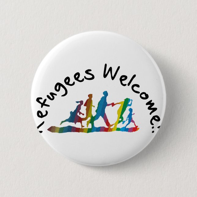 Refugees Welcome Button (Vorderseite)