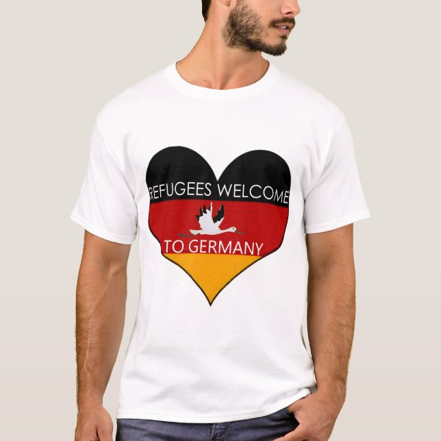 refugees welcome to germany T-Shirt (Vorderseite)