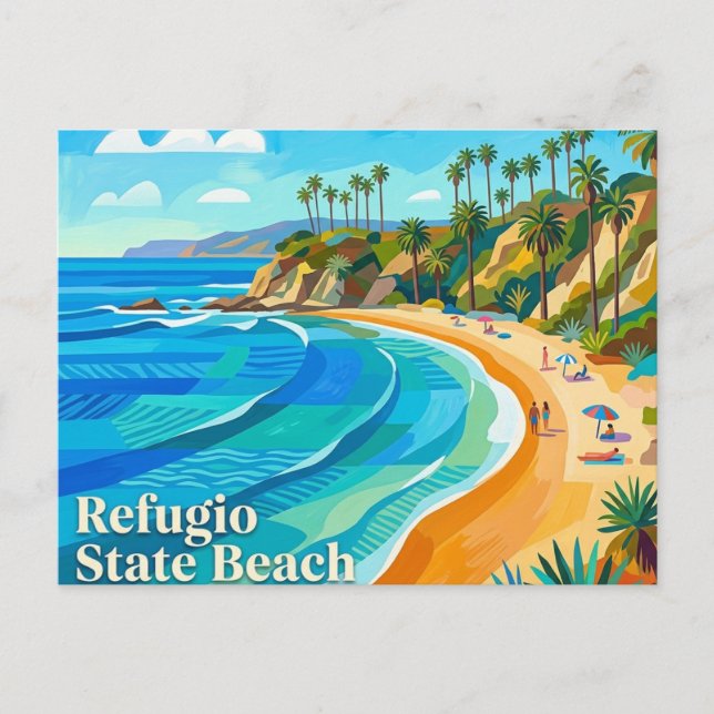 Refugio State Beach Kalifornien Postkarte (Vorderseite)