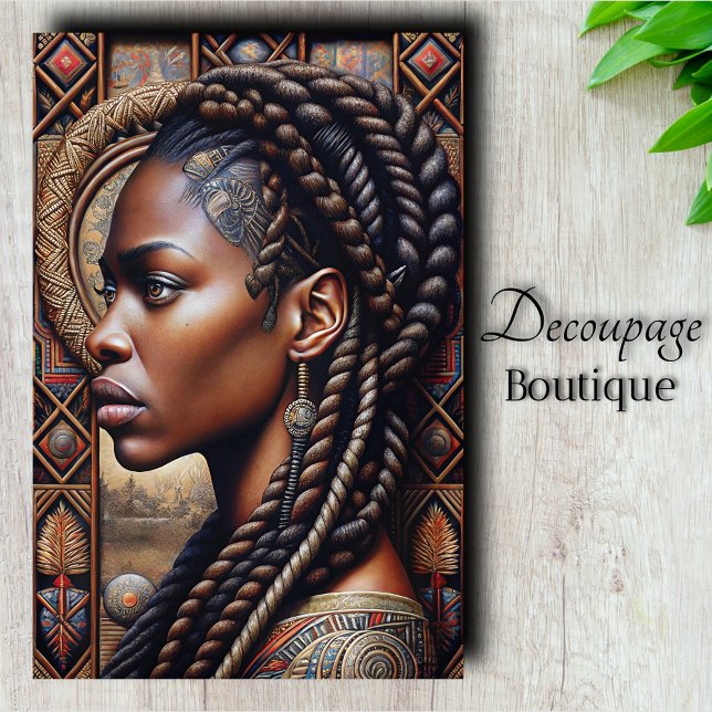 Regal African Queen Decoupage Seidenpapier (Regal African Queen Decoupage Tissue Paper)
