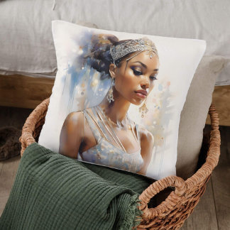 Regal Ballerina Watercolor Kissen