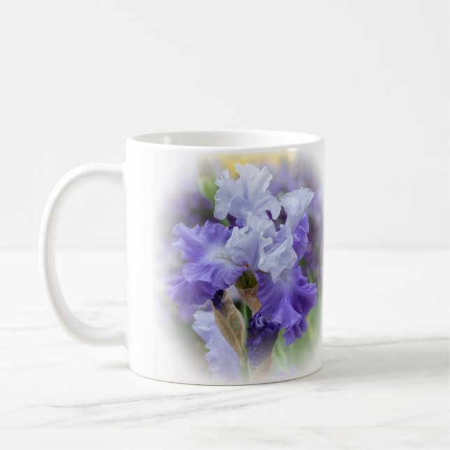Regal Bearded Iris - Lila & weiß Kaffeetasse (Links)