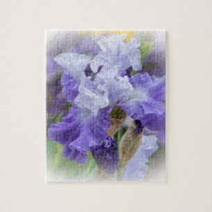 Regal Bearded Iris - Lila & weiß Puzzle