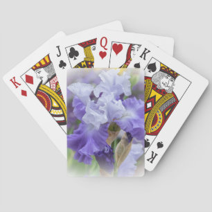 Regal Bearded Iris - Lila & weiß Spielkarten