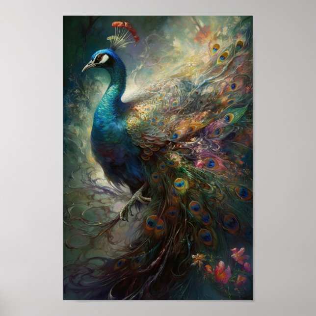Regal Beauty Peacock Poster (Vorne)