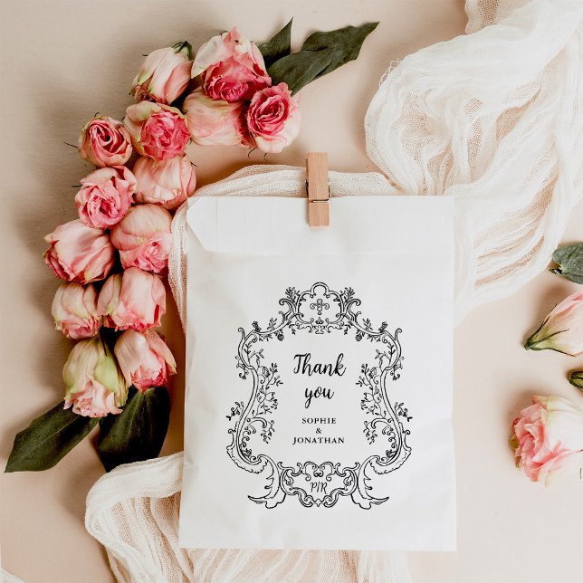 Regal Black und White | Vintager Barockrahmen Geschenktütchen (Von Creator hochgeladen)