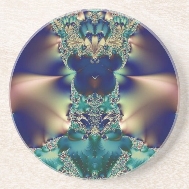 Regal Blue und Gold Getränkeuntersetzer (Vorne)