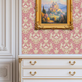 Regal Blush Damask Princesscore Tapete