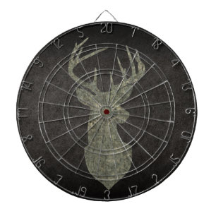 Regal Buck Trophy Deer Silhouette in Camouflage Dartscheibe