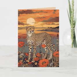 REGAL CHEETAH BLANK ALL-OCCASION KARTE