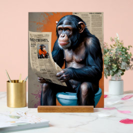 Regal Chimp auf dem Throne - Einzigartige Mischung Acrylschild