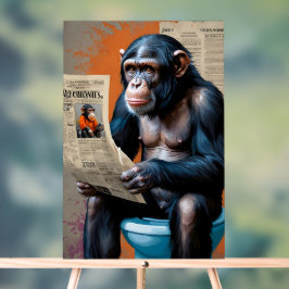 Regal Chimp auf dem Throne - Einzigartige Mischung Acrylschild
