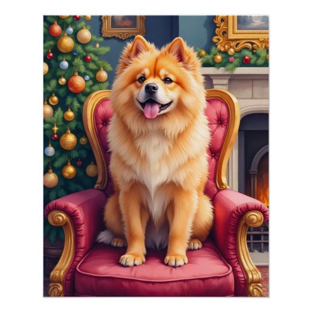 Regal Chow Chow by Grand Christmas Tree Holiday Poster (Vorderseite)