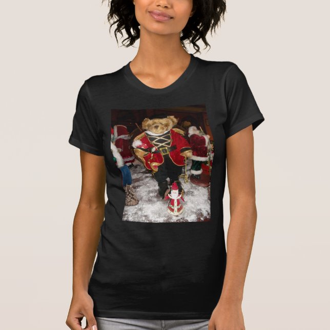 Regal Christmas Teddy Bären Holiday Art Printing T-Shirt (Vorderseite)