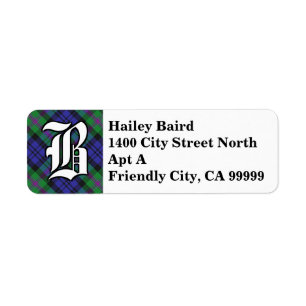 Regal Clan Baird Tartan Monogram