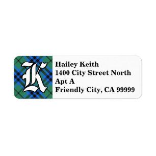 Regal Clan Keith Tartan Monogram