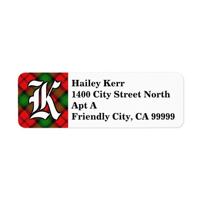 Regal Clan Kerr Tartan Monogram (Vorne)