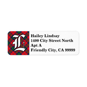 Regal Clan Lindsay Tartan Monogram
