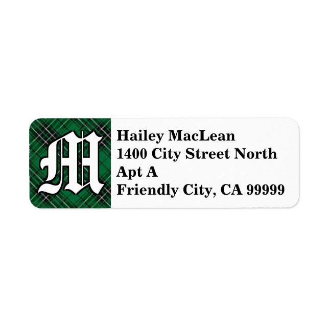 Regal Clan MacLean Hunting Tartan Monogram (Vorne)