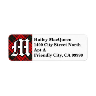Regal Clan MacQueen Tartan Monogramm