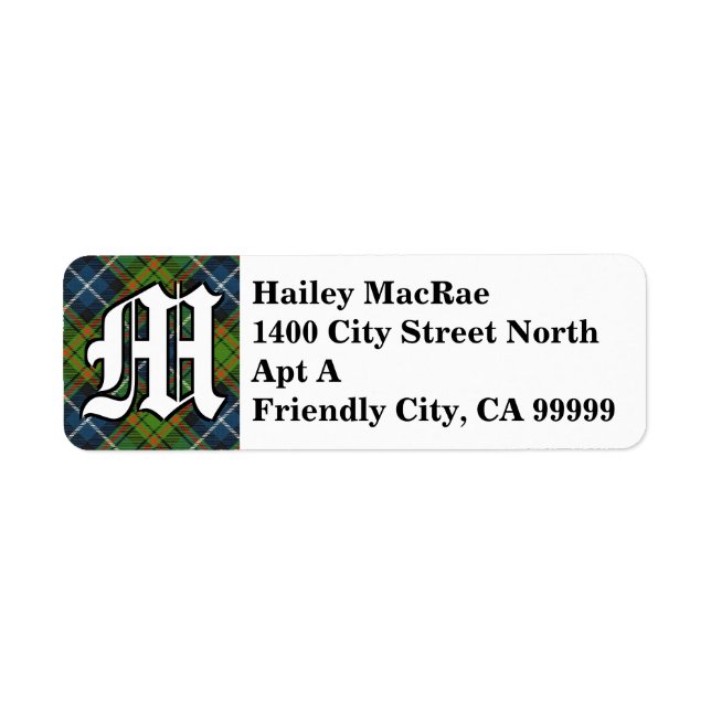 Regal Clan MacRae Tartan Monogram (Vorne)