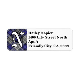Regal Clan Napier Tartan Monogram