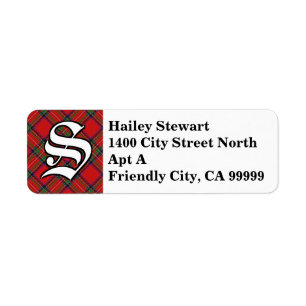 Regal Clan Stewart Tartan Monogram