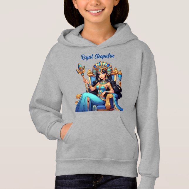 Regal Cleopatra Cartoon Hoodie (Vorderseite)