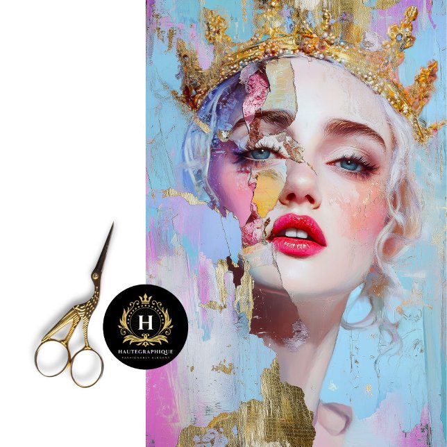 Regal Crown Möbel Makeover Decoupage Seidenpapier (Von Creator hochgeladen)