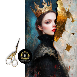 Regal Darkness Abstrakt Queen Decoupage Seidenpapier