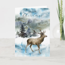 Regal Deal in einer Snowy Woodland Weihnachtskarte Karte