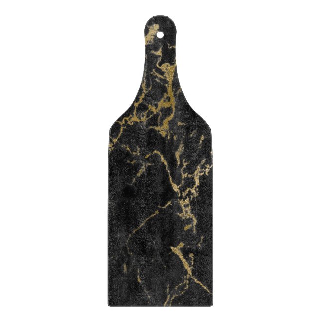 Regal Decorative Marmor Inspiriert BLACK GOLD Schneidebrett (Vorderseite)