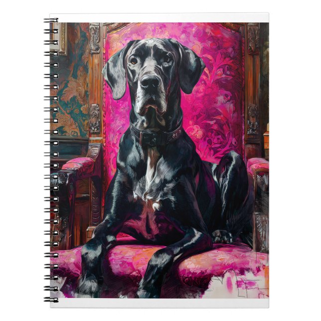 Regal Deutsche Dogge Notizblock (Vorderseite)