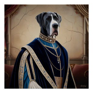 Regal Dog in der Renaissance-Attraktion - Digitale Poster