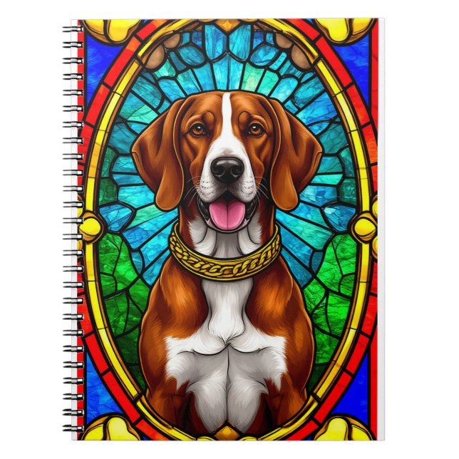 Regal Dog Portrait mit Lavish Gold Frame Notizblock (Vorderseite)