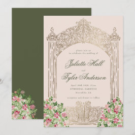 Regal Doors Elegant Faux Foil Wedding Einladung