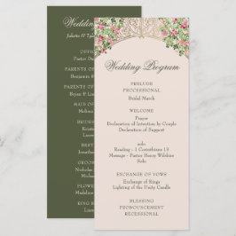 Regal Doors Elegant Faux Foil Wedding Programm
