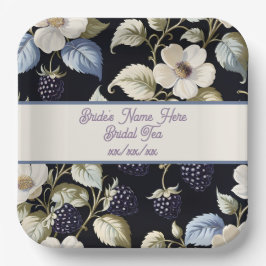 Regal Elegance BlackBerry & Blooms Pappteller