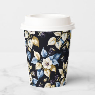 Regal Elegance BlackBerry & Blooms Tea Party Pappbecher